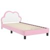 vidaXL Estructura de cama con cabecera Rosa 90 x 190 cm PU