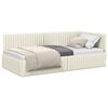 vidaXL Estructura de cama en esquina Crema 100 cm x 200 cm Terciopelo