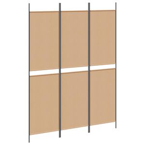 vidaXL Biombo de 3 Paneles Beige 150 x 200 cm Tela