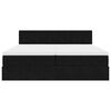 vidaXL Estructura de cama otomana colchones terciopelo negra 180x200cm
