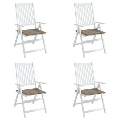 vidaXL Cojines de silla de jardín 4 uds tela Oxford taupé 50x50x3 cm