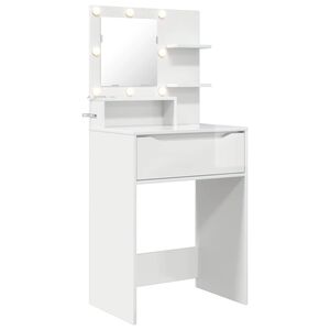 vidaXL Mesas de tocador de dormitorio Blanco Brillante