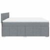 vidaXL Cama box spring con colch&oacute;n tela gris claro 200x200 cm
