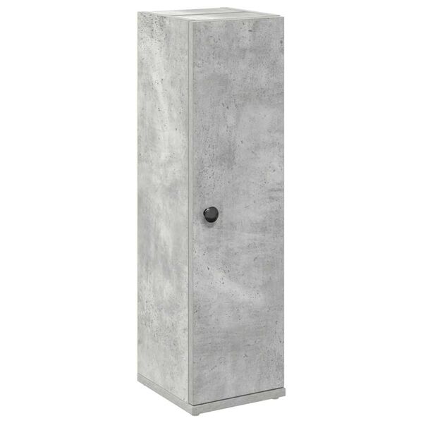 vidaXL Mueble de ba&ntilde;o con portarrollos gris hormig&oacute;n 20,5x22x72 cm