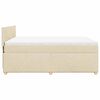 vidaXL Cama box spring con colch&oacute;n tela color crema 140x190 cm