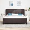 vidaXL Cama tipo Box Spring Marr&oacute;n oscuro 200 x 200 cm tela