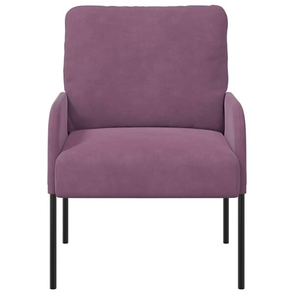 vidaXL Sof&aacute;s con coj&iacute;n 55cm Morado Madera contrachapada