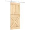 vidaXL Puerta Corredera Natural y Blanco 85 x 210 cm