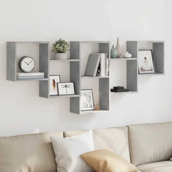 vidaXL Estanter&iacute;a de pared madera ingenier&iacute;a gris hormig&oacute;n 159x18x66cm