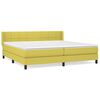 vidaXL Cama box spring con colch&oacute;n tela verde 200x200 cm