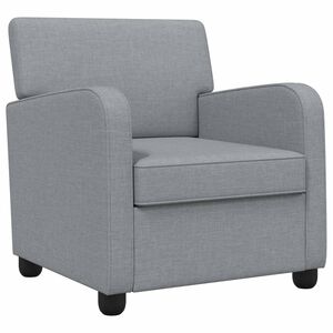 vidaXL Sill&oacute;n Gris Claro Tela