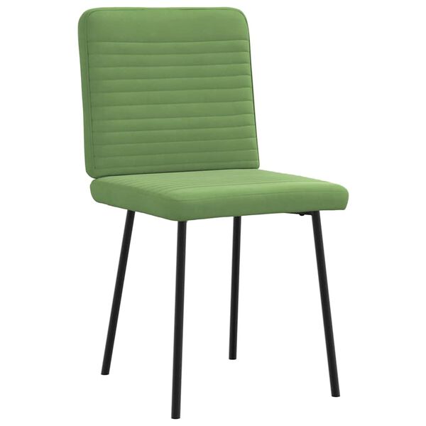 vidaXL Sillas de comedor 2 unidades terciopelo verde claro