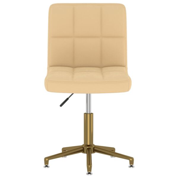 vidaXL Sillas de comedor giratorias 4 unidades terciopelo crema