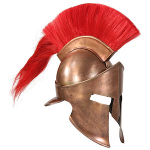 vidaXL R&eacute;plica de casco de guerrero griego rol en vivo acero cobre