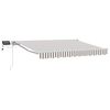 vidaXL Armaz&oacute;n de toldo manual con LEDs Gris claro y blanco. 3,5 x 2 m
