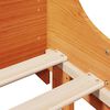 vidaXL Estructura de cama sin colch&oacute;n madera maciza marr&oacute;n 75x190 cm