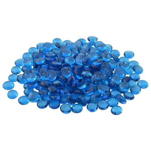 vidaXL Piedra de vidrio 17-19 mm Azul Cielo Cristal