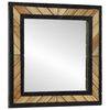 vidaXL Espejo de pared Rectangular Negro y Marr&oacute;n 50 x 2 x 50 cm