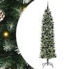 vidaXL &Aacute;rbol Navide&ntilde;o Artificial Delgado Verde y blanco 240 cm