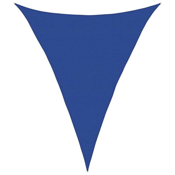 vidaXL Toldo de vela triangular HDPE azul 160 g/m&sup2; 5x6x6 m