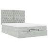 vidaXL Estructura cama otomana colchones gris claro 140x190cm