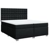 vidaXL Cama box spring con colch&oacute;n tela negro 200x200 cm