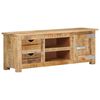 vidaXL Mueble para TV de madera maciza de mango rugosa 110x30x40 cm