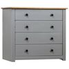 vidaXL Armario auxiliar madera de pino Panam&aacute; Range gris 80x40x73 cm