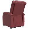 vidaXL Sill&oacute;n de masaje elevable cuero sint&eacute;tico rojo tinto