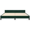 vidaXL Estructura cama con cabecero terciopelo verde oscuro 180x200 cm