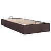 vidaXL Estructura cama otomana sin colch&oacute;n tela marr&oacute;n oscuro 90x200cm