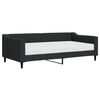 vidaXL Sof&aacute; cama con colch&oacute;n tela negro 90x190 cm