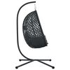vidaXL Silla huevo colgante Antracita y negro 104 x 100 x 191 cm