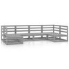 vidaXL Juego de muebles de jard&iacute;n 6 piezas madera maciza de pino