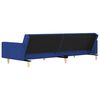 vidaXL Sofá cama de 2 plazas con dos almohadas tela azul