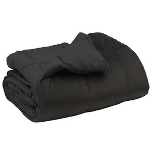 vidaXL Edred&oacute;n de Invierno Acolchado Antracita 240 x 260 cm Microfibra