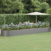 vidaXL Jardinera arriate acero recubrimiento polvo gris 584x140x68 cm