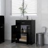 vidaXL Armario de ba&ntilde;o madera contrachapada negro 60x33x80 cm