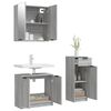 vidaXL Set de muebles de ba&ntilde;o 3 pzas madera contrachapada gris sonoma