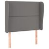 vidaXL Cabecero con orejas cuero sint&eacute;tico gris 103x23x118/128cm