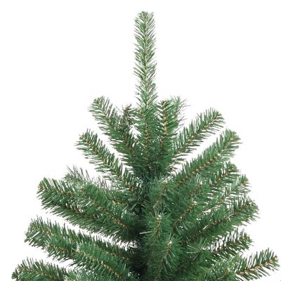 vidaXL Árbol de Navidad artificial con bisagras y soporte verde 120 cm