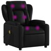 vidaXL Sill&oacute;n reclinable de masaje en piel sint&eacute;tica negra