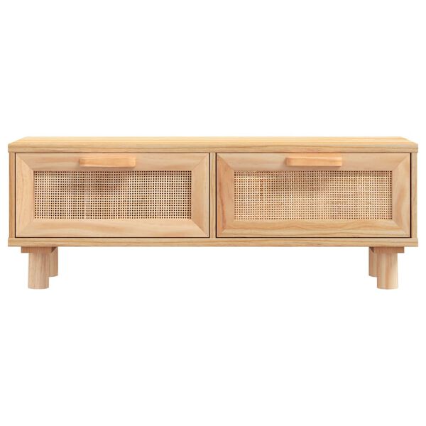 vidaXL Mesa de centro madera contrachapada y pino marr&oacute;n 80x40x30 cm