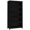 vidaXL Estanter&iacute;a madera maciza de pino negra 80x35x154 cm