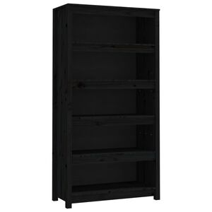 vidaXL Estanter&iacute;a madera maciza de pino negra 80x35x154 cm