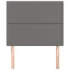 vidaXL Cabecero de cama gris 90x5x118/128 cm piel sintética