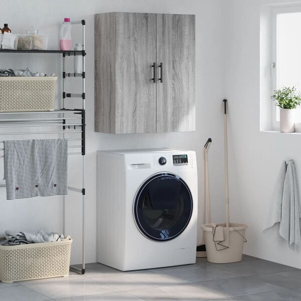 vidaXL Armario de pared gris Sonoma 69,5x34x90 cm