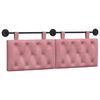 vidaXL Cabecera Colgante Rosa 130 x 55 x 7 cm Terciopelo
