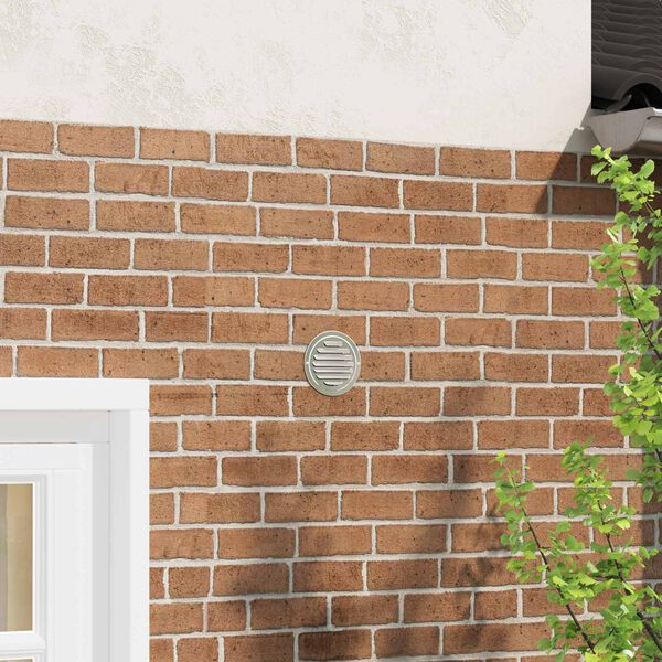 vidaXL Rejillas de ventilaci&oacute;n de aire 4 pcs Plateado 80 mm