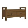 vidaXL Banco de recibidor madera maciza pino marr&oacute;n miel 80x40x43 cm